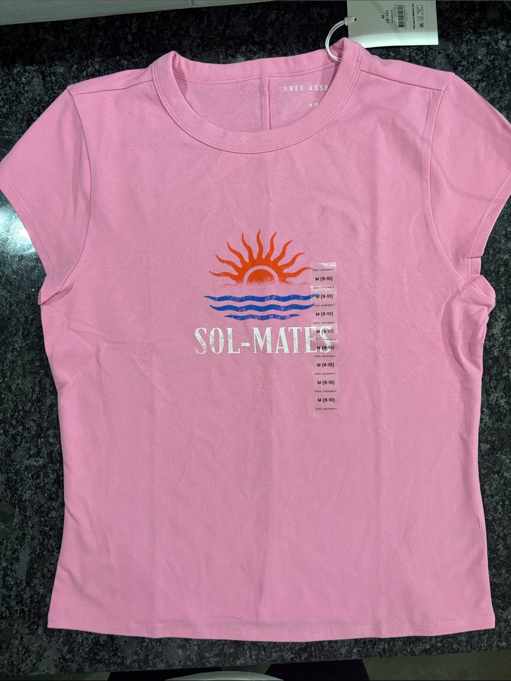 Free Assembly Pink 'Sol-Mates' Graphic Short Sleeve Tee